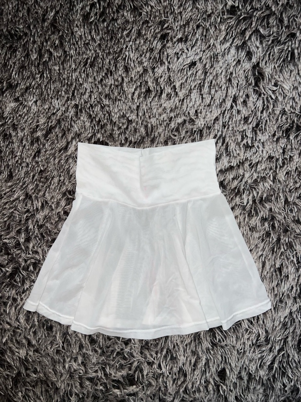 Rave Wonderland White Sheer Mesh Skirt